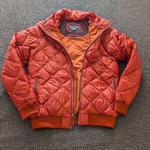 Patagonia Vibrant Orange Quilted Puffer Jacket